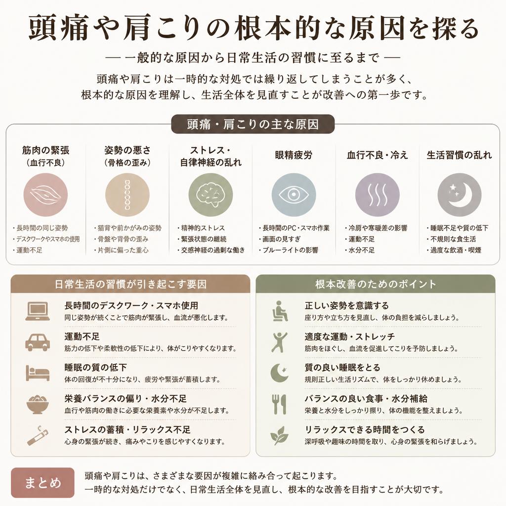 頭痛や肩こりの原因を徹底解明