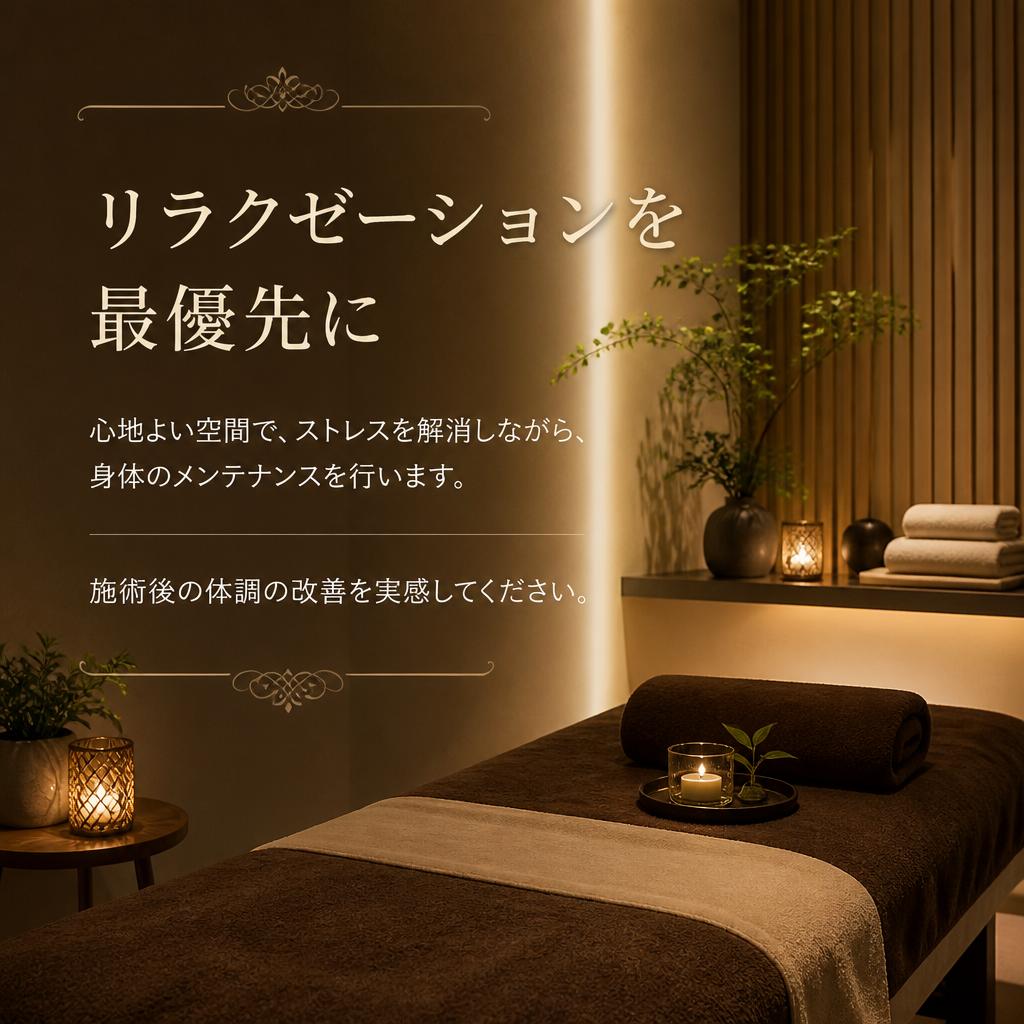 リラクゼーションを重視した施術
