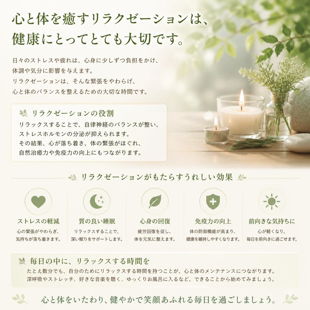 2. リラクゼーションの重要性
