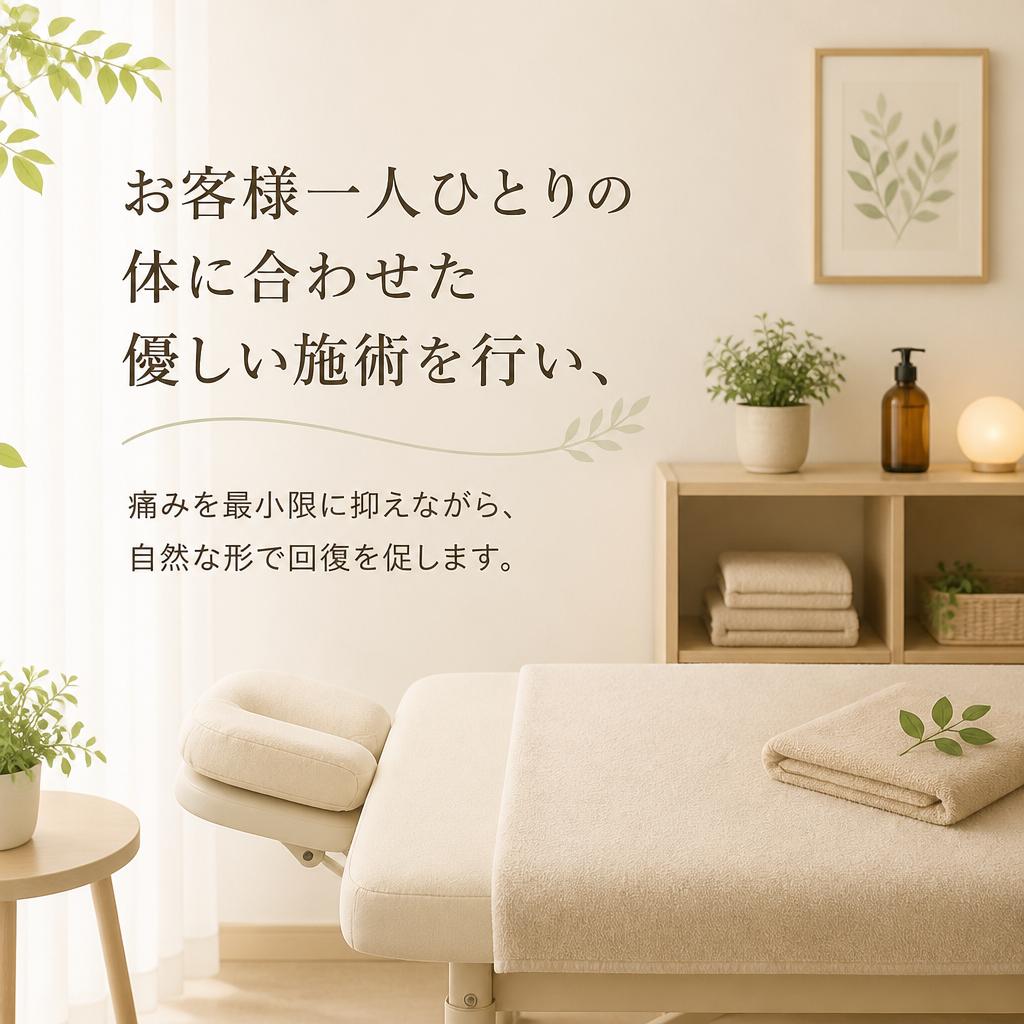 痛みの少ない施術