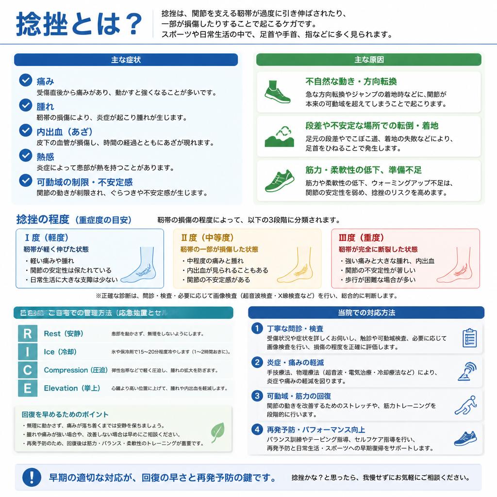 捻挫の正しいケア方法