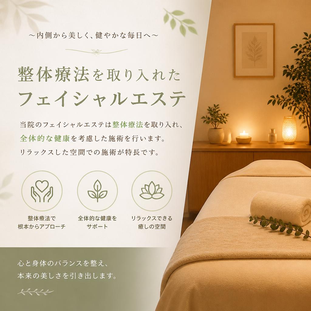 ONLY YOU接骨院のフェイシャルエステの特徴