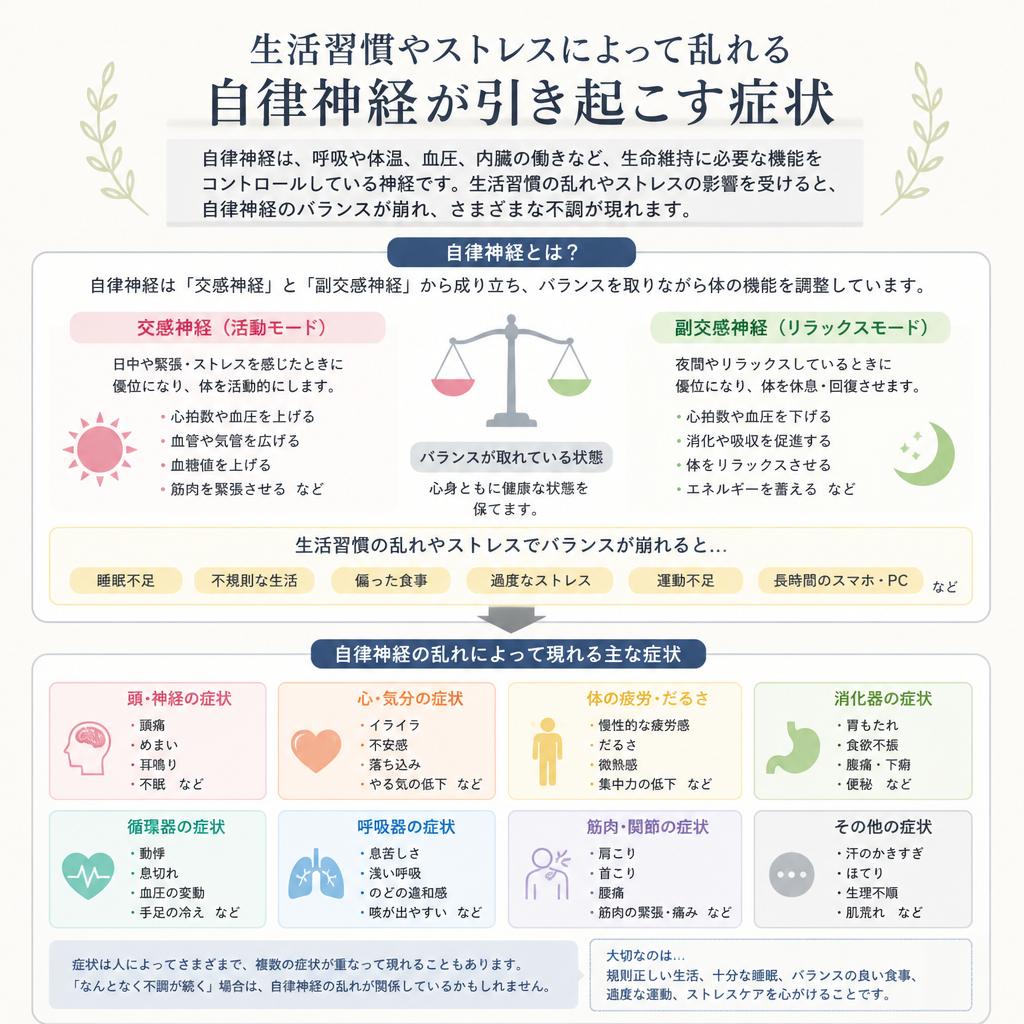 自律神経の乱れがもたらす影響