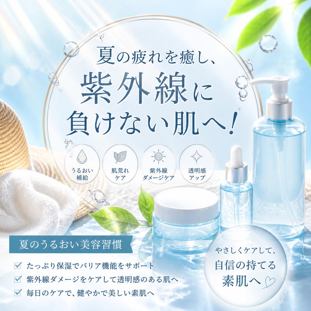 夏の疲れを癒し、紫外線に負けない肌へ！