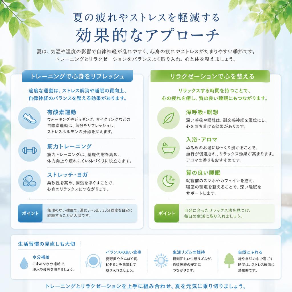 夏の疲れを癒す方法