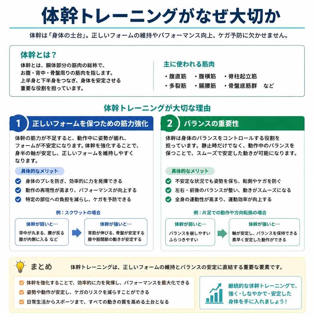 体幹トレーニングで支える身体づくり