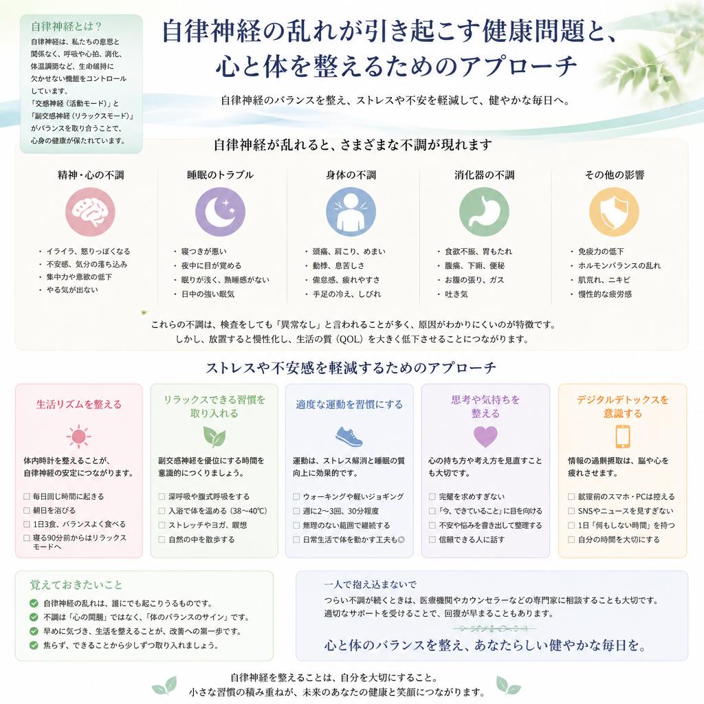 自律神経の乱れがもたらす影響