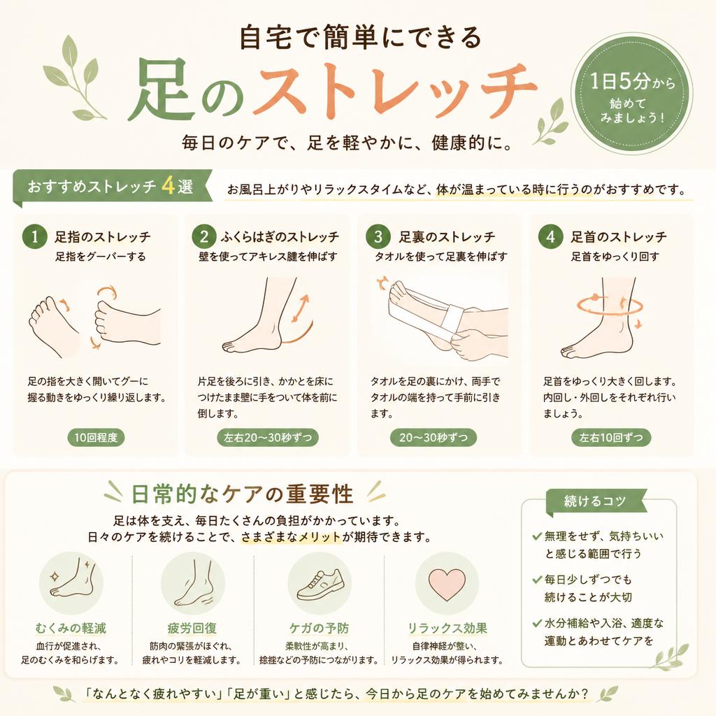 5. 簡単にできるストレッチ方法