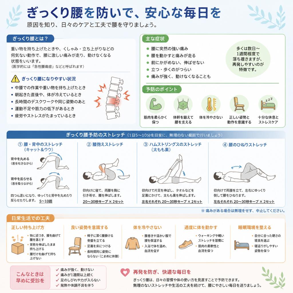 ぎっくり腰を予防する方法