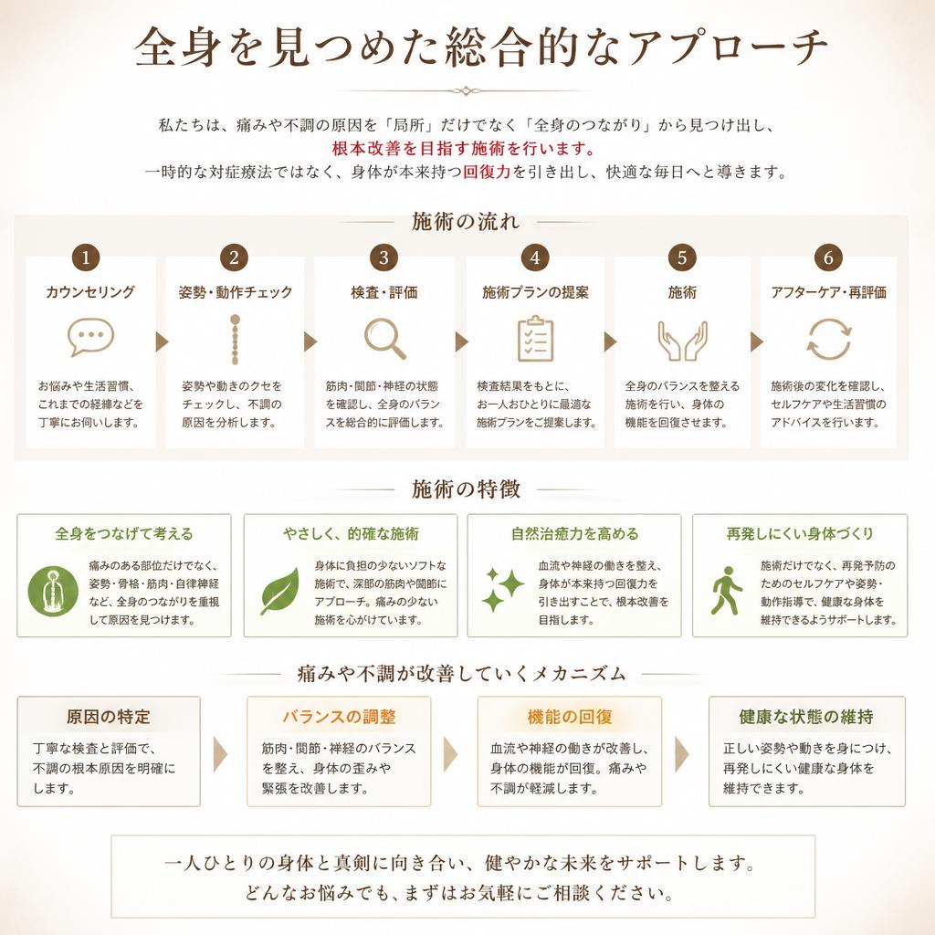 ONLY YOU接骨院のアプローチ